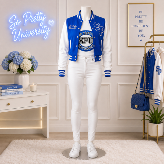 Blue SPU Varsity Jacket