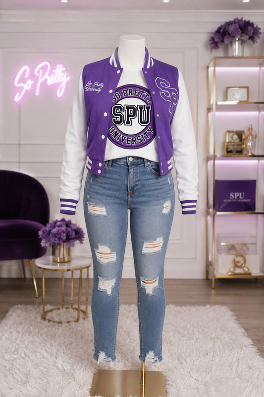 Purple SPU Varsity Jacket