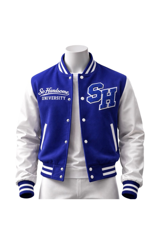 Blue So Handsome Varsity Jacket Pre-Order