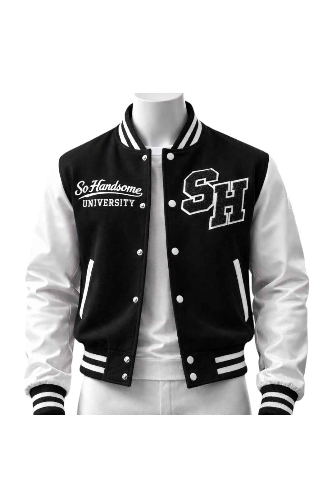 Black So Handsome Varsity Jacket Pre-Order