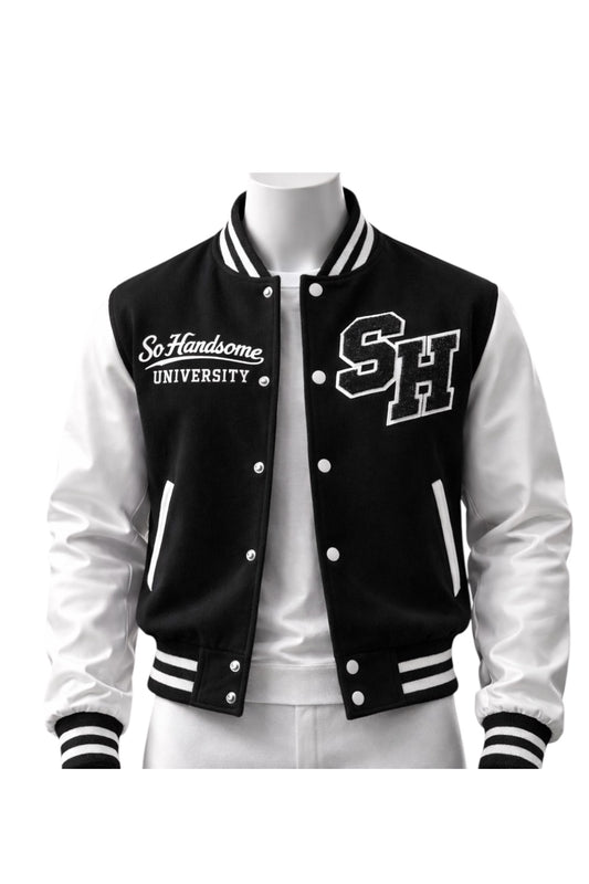 Black So Handsome Varsity Jacket Pre-Order