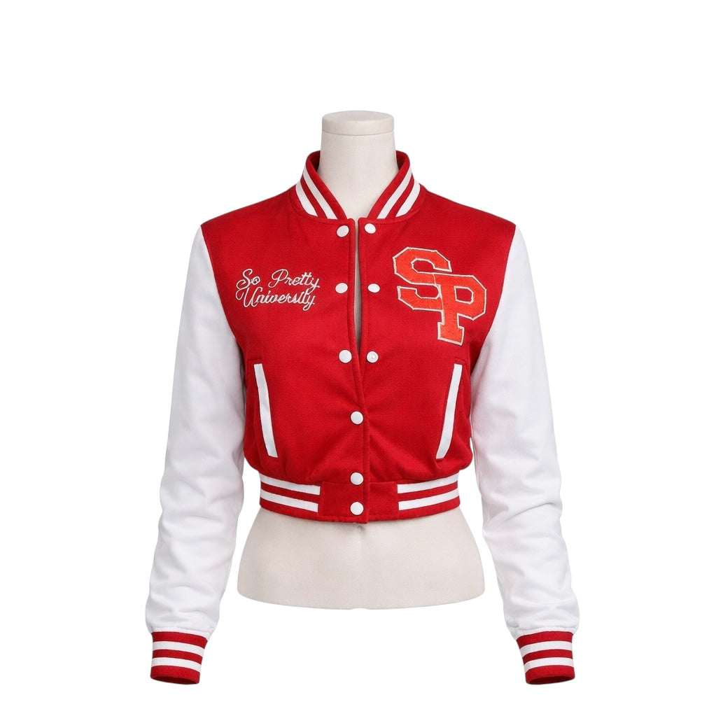 Red SPU Varsity Jacket
