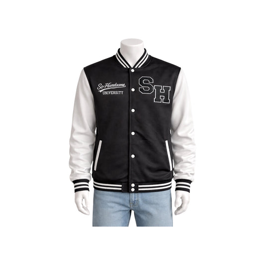 Black So Handsome Varsity Jacket Pre-Order